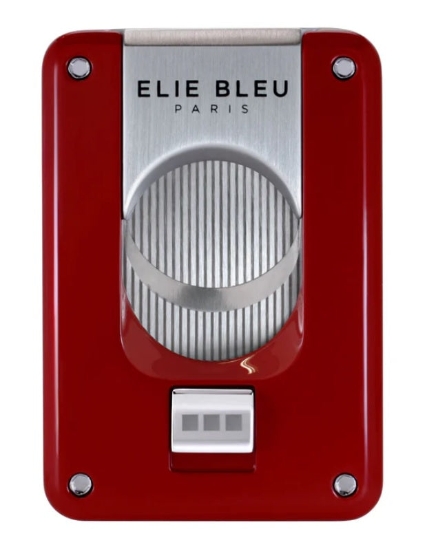 Elie Bleu Cigar Cutter Double Blade in Red Lacquer EBC4005