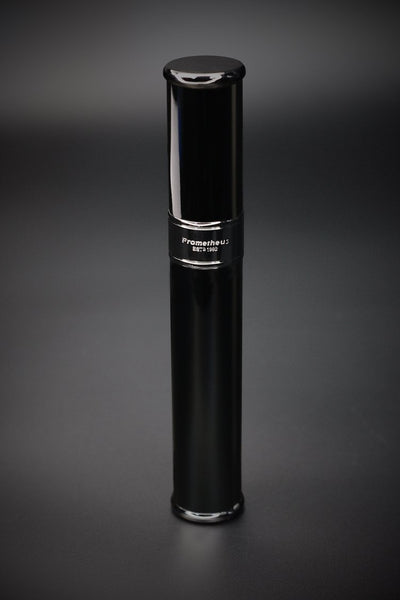 PROMETHEUS Cigar Tube - Black Lacquer with Gunmetal (H-TUBE-BL)