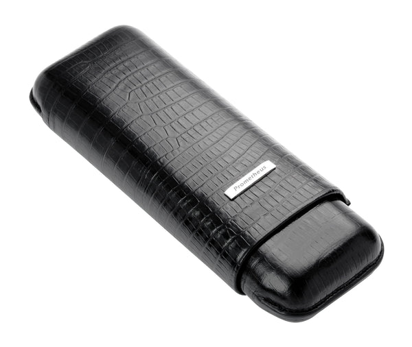 PROMETHEUS Cigar Case TEJUS BLACK - 2 CIGARS (C500TB)