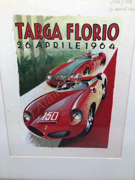 Alain Levesque Original Painting Ferrari Targa Florio
