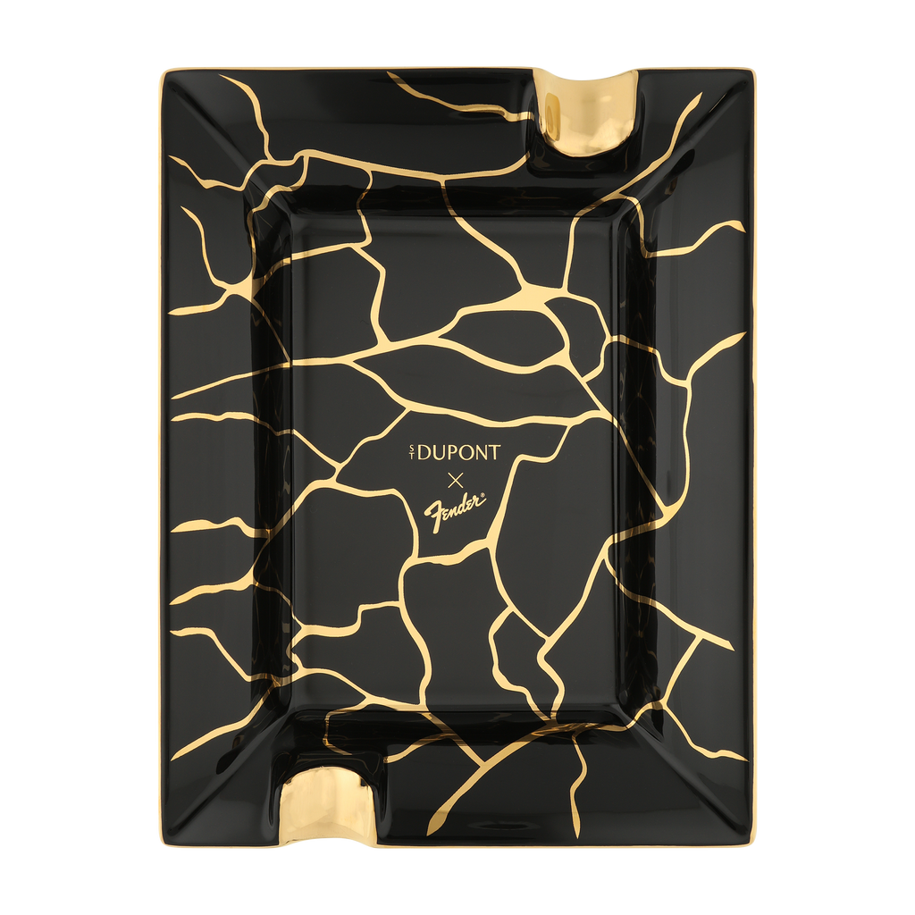 S.T. Dupont Porcelain Ashtray Fender Black 006425