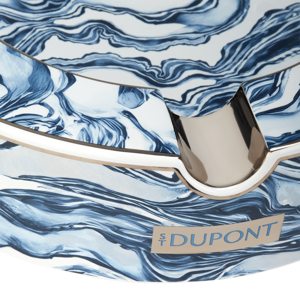 S.T. Dupont Porcelain Ashtray Blue Wave 006726