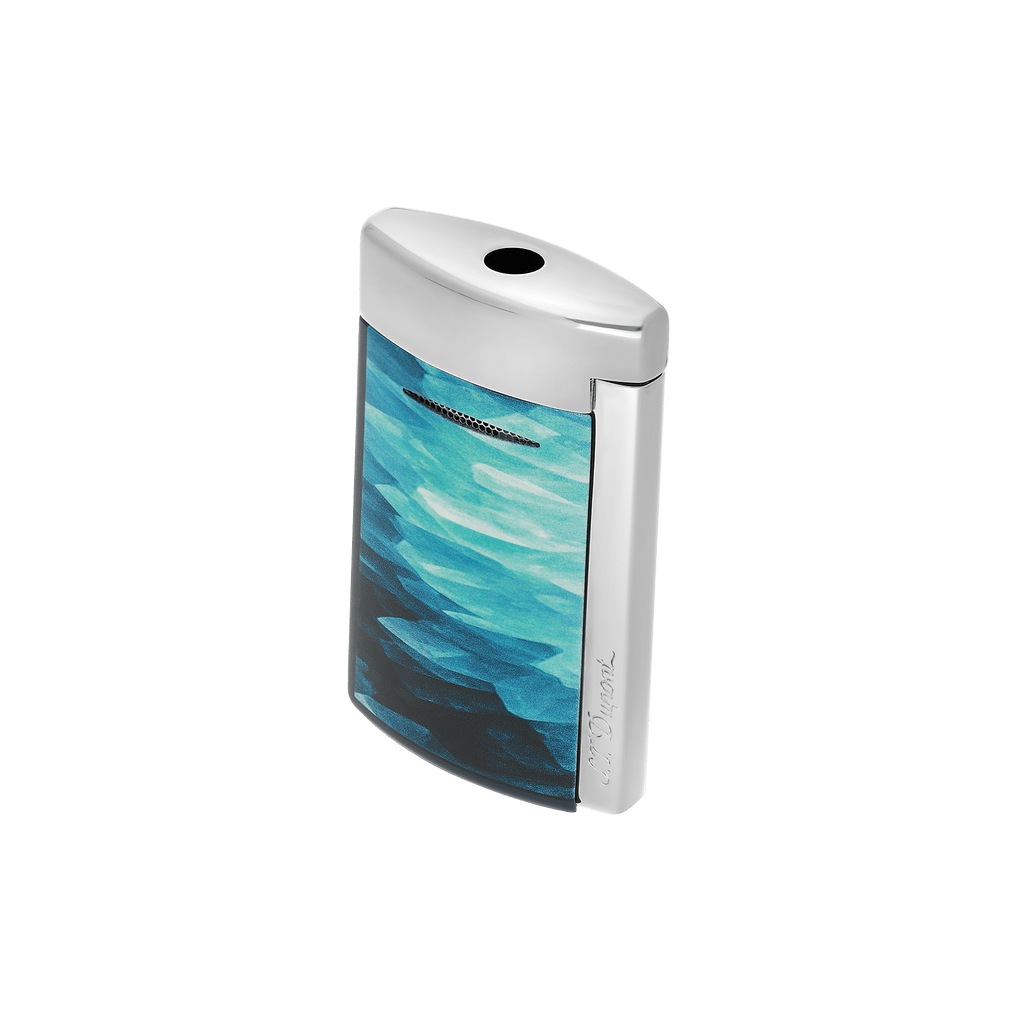 S.T. Dupont Minijet Lacquered Lighter Géode Blue 010835