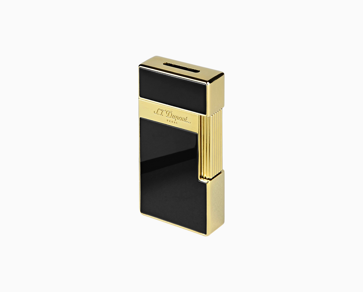 S.T. Dupont BIGGY LIGHTER BLACK LACQUER AND GOLD 025002