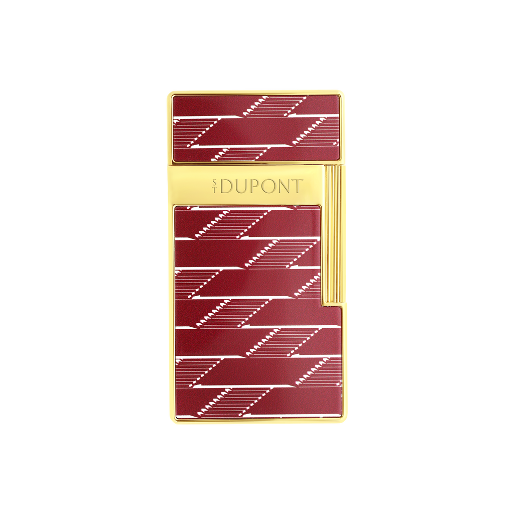 S.T. Dupont BIGGY Lighter Lacquered  Monogram 1872 Burgundy 025078B