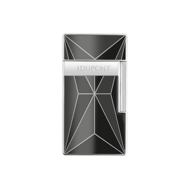 S.T. Dupont BIGGY FIRE X BLACK & CHROME LIGHTER 025277