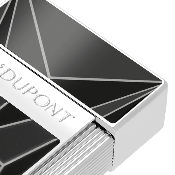 S.T. Dupont BIGGY FIRE X BLACK & CHROME LIGHTER 025277