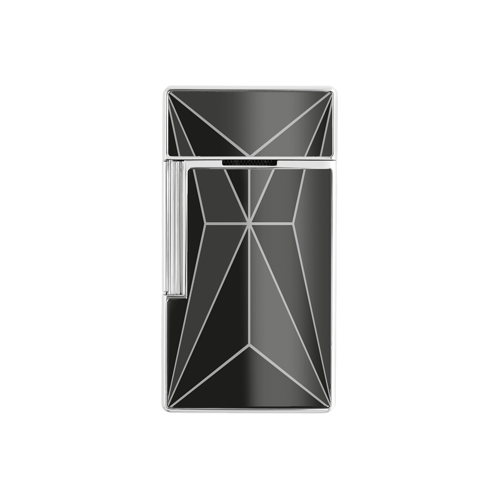S.T. Dupont BIGGY FIRE X BLACK & CHROME LIGHTER 025277
