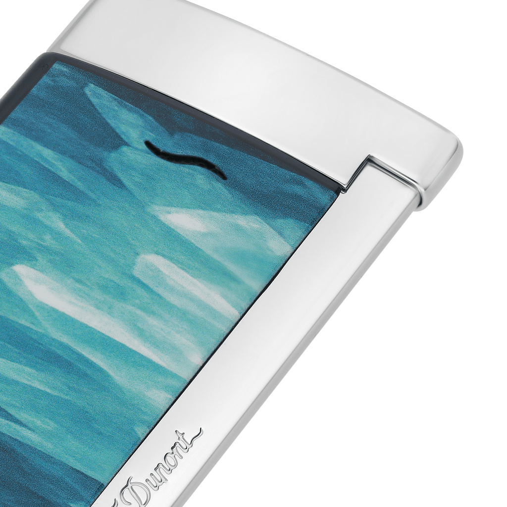 S.T. Dupont SLIM 7 Lacquered Lighter  Géode Blue 027035