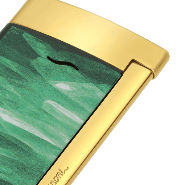 S.T. Dupont SLIM 7 Lacquered Lighter Géode Green 027036