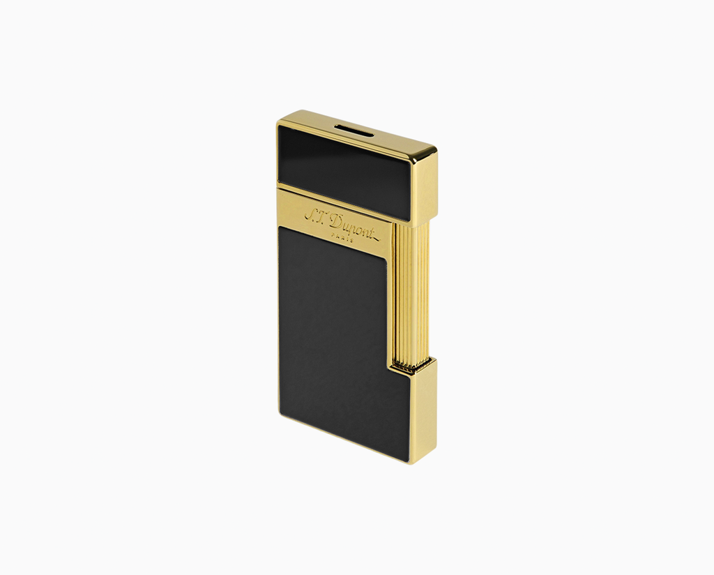 S. T. Dupont SLIMMY LIGHTER BLACK LACQUER AND GOLD 028002