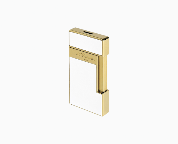 S. T. Dupont SLIMMY LIGHTER WHITE LACQUER AND GOLD 028004