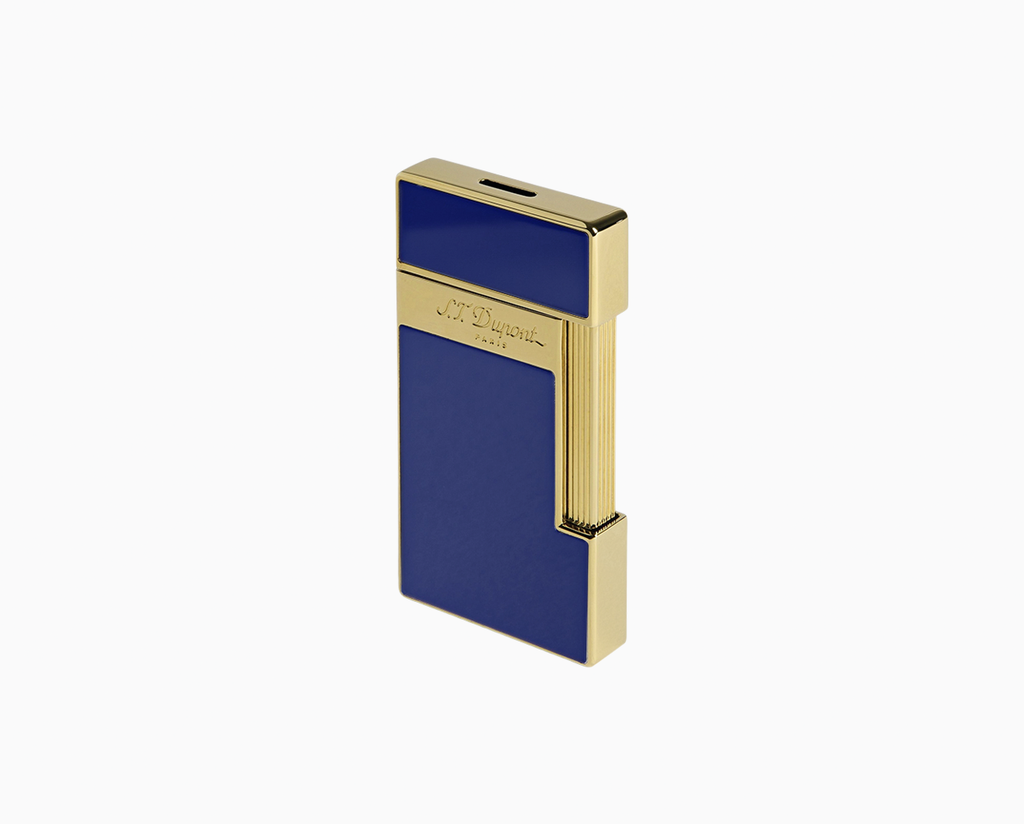 S. T. Dupont SLIMMY LIGHTER BLUE LACQUER AND GOLD 028005