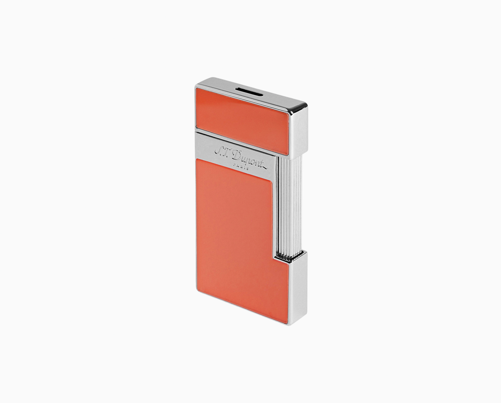 S. T. Dupont SLIMMY LIGHTER CORAL LACQUER AND CHROME 028006