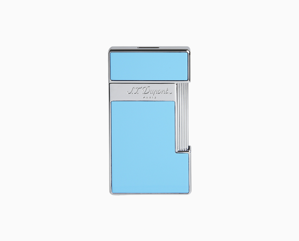 S. T. Dupont SLIMMY LIGHTER SKY BLUE LACQUER AND CHROME 028007