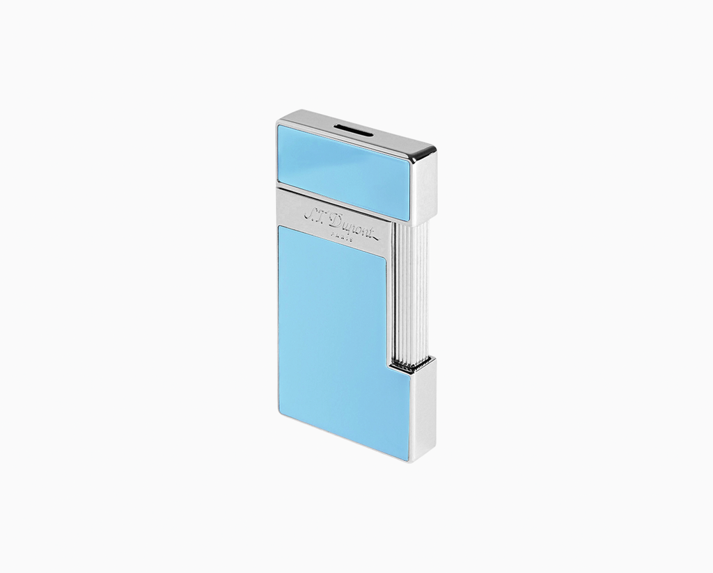 S. T. Dupont SLIMMY LIGHTER SKY BLUE LACQUER AND CHROME 028007