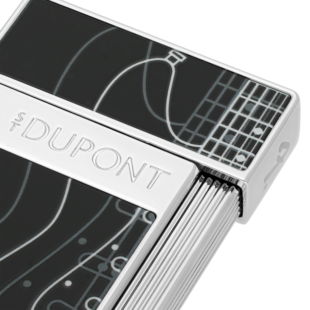 S. T. Dupont SLIMMY Lighter Fender Black & Chrome 028025