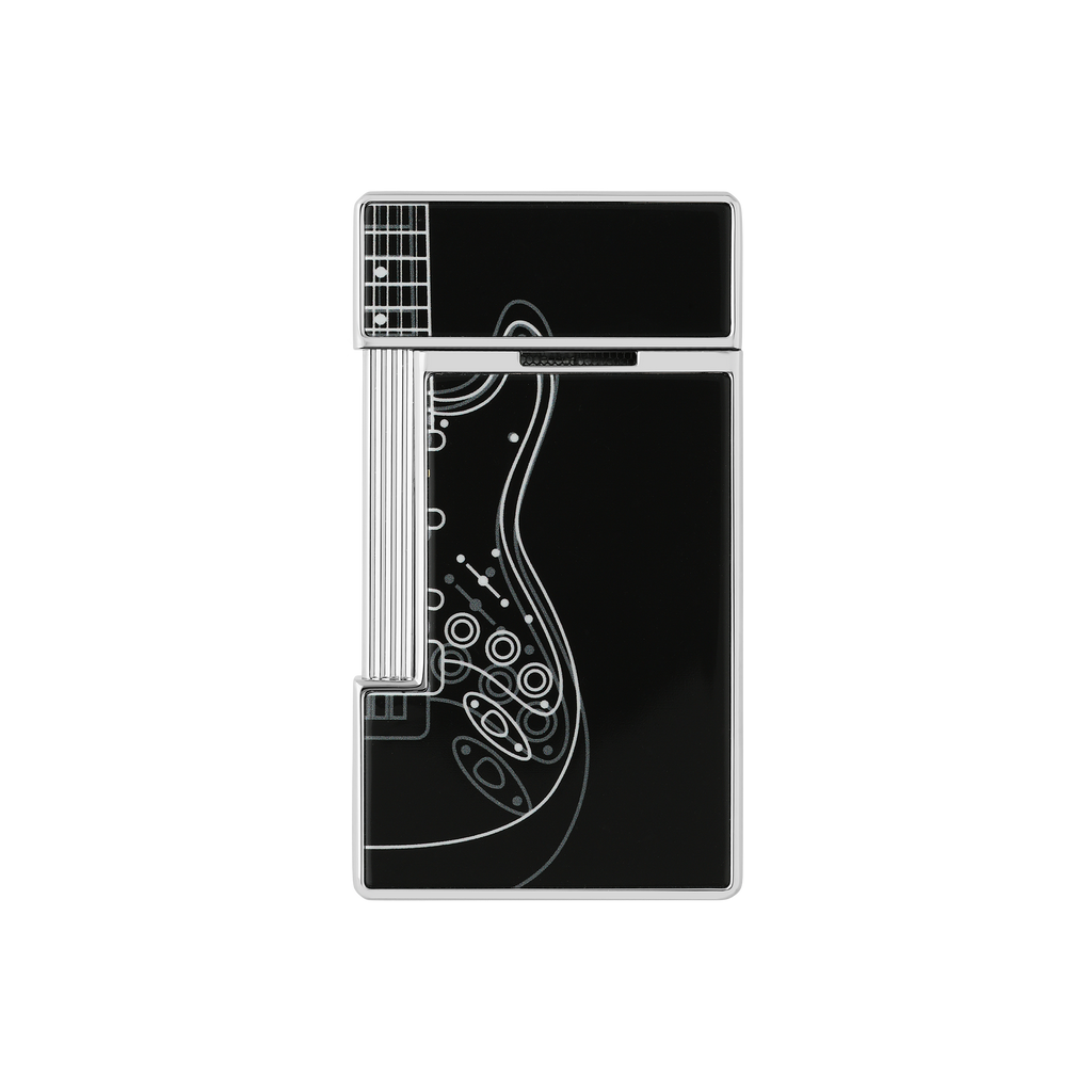 S. T. Dupont SLIMMY Lighter Fender Black & Chrome 028025