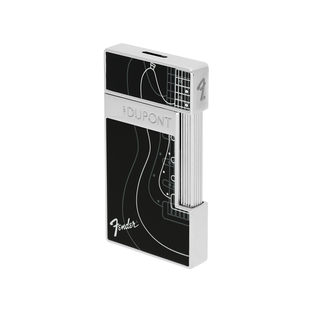 S. T. Dupont SLIMMY Lighter Fender Black & Chrome 028025
