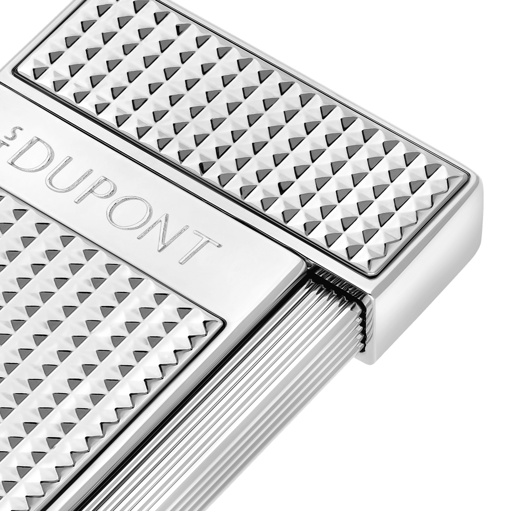 S. T. Dupont SLIMMY Lighter Diamond Head  Silver 028120