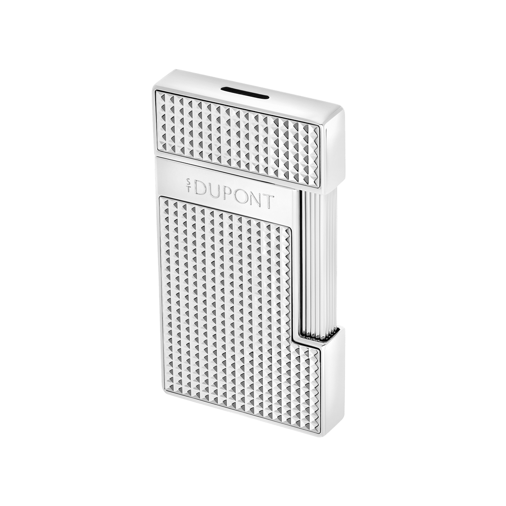 S. T. Dupont SLIMMY Lighter Diamond Head  Silver 028120