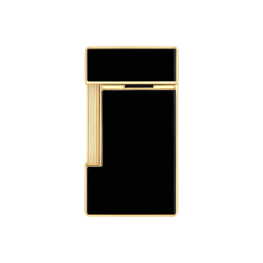 S. T. Dupont SLIMMY  Lighter  Black Lacquer & Gold 028222
