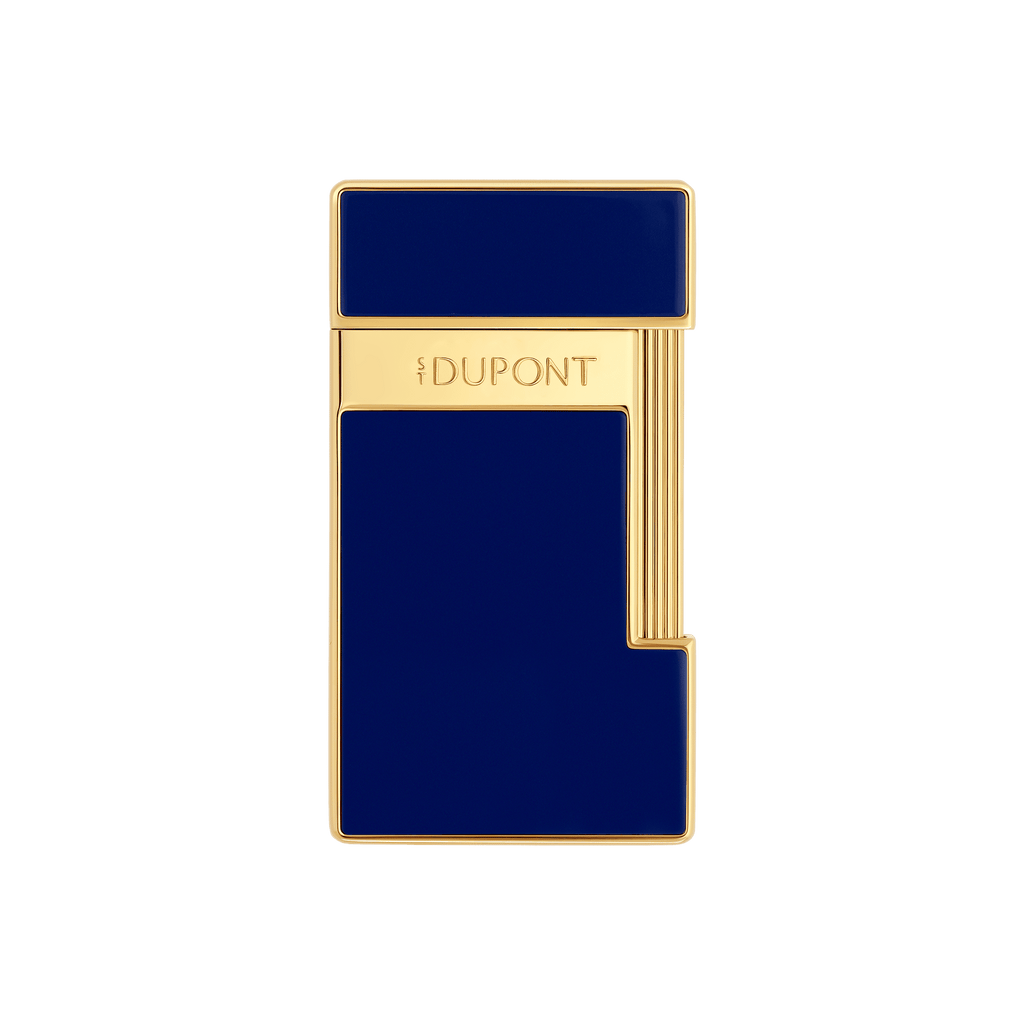 S. T. Dupont SLIMMY Lighter Blue Lacquer & Gold 028225