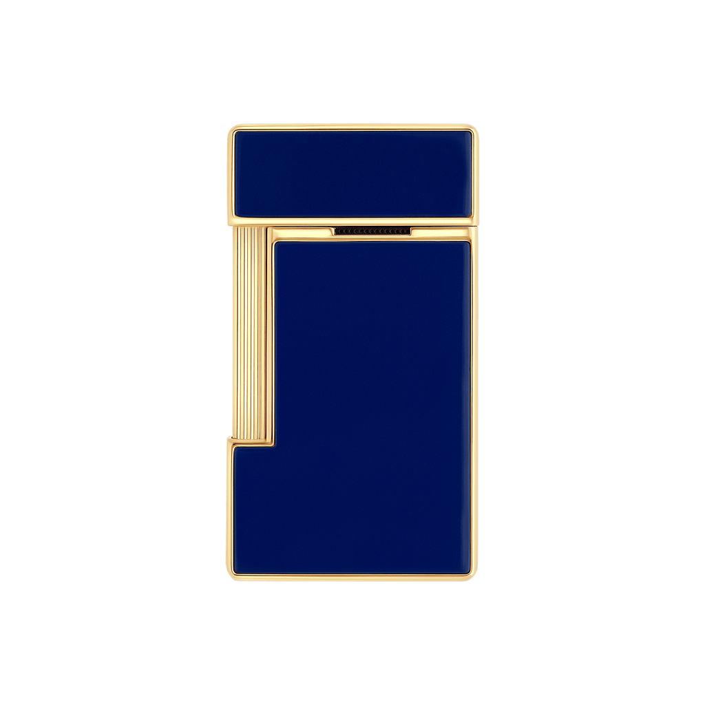 S. T. Dupont SLIMMY Lighter Blue Lacquer & Gold 028225