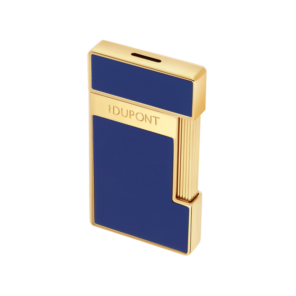 S. T. Dupont SLIMMY Lighter Blue Lacquer & Gold 028225