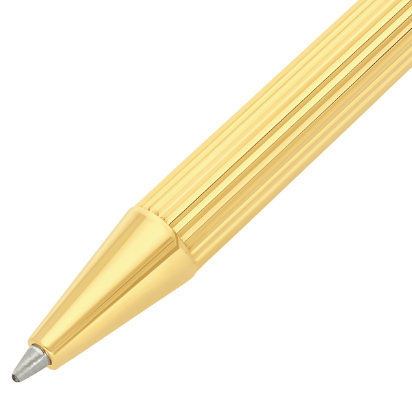 S.T. Dupont Classique Ballpoint Pen Lines Golden 045078N