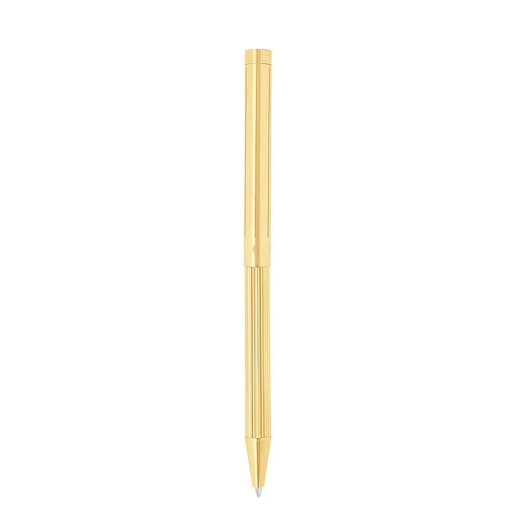 S.T. Dupont Classique Ballpoint Pen Lines Golden 045078N