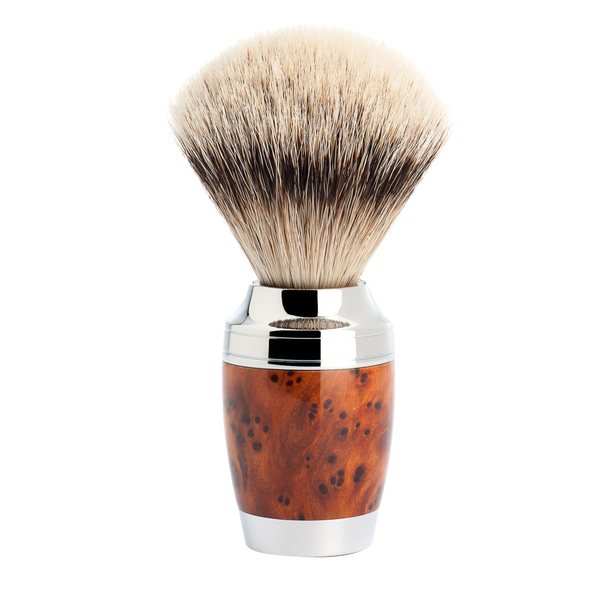 MUHLE - STYLO shaving brush, Thuja Wood, silvertip badger 091 H 71