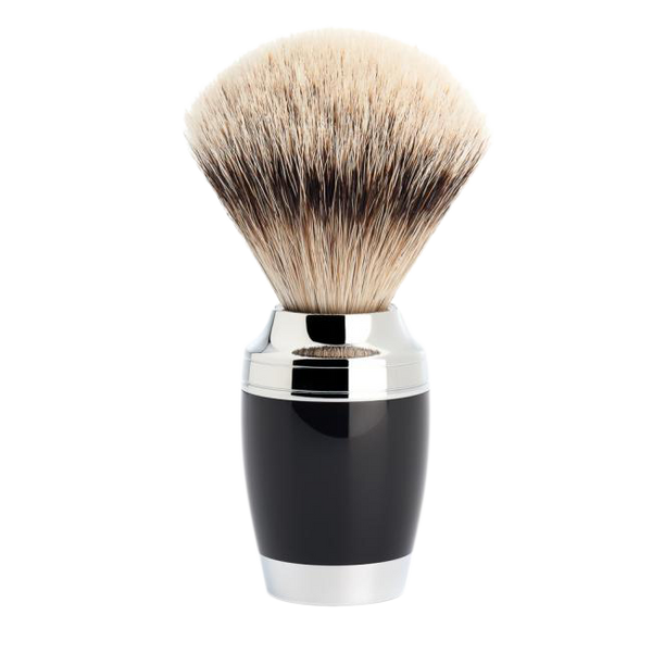 MUHLE - STYLO shaving brush, BLACK, silvertip badger 091 K 76