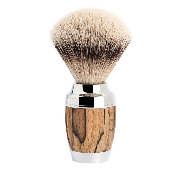 MUHLE - STYLO shaving brush, Splated Beech, silvertip badger 091 H 72