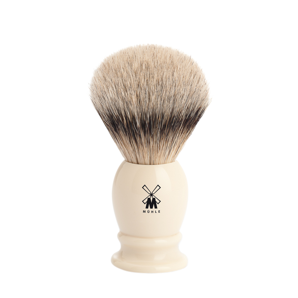 MUHLE - CLASSIC shaving brush, Ivory, silvertip badger 091 k 257