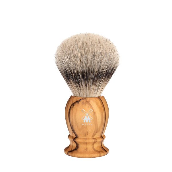 MUHLE - CLASSIC shaving brush, OLIVE WOOD, silvertip badger 099 H 250
