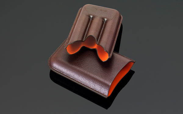 SIGLO Leather Cigar Case - Dark Brown 10012585D