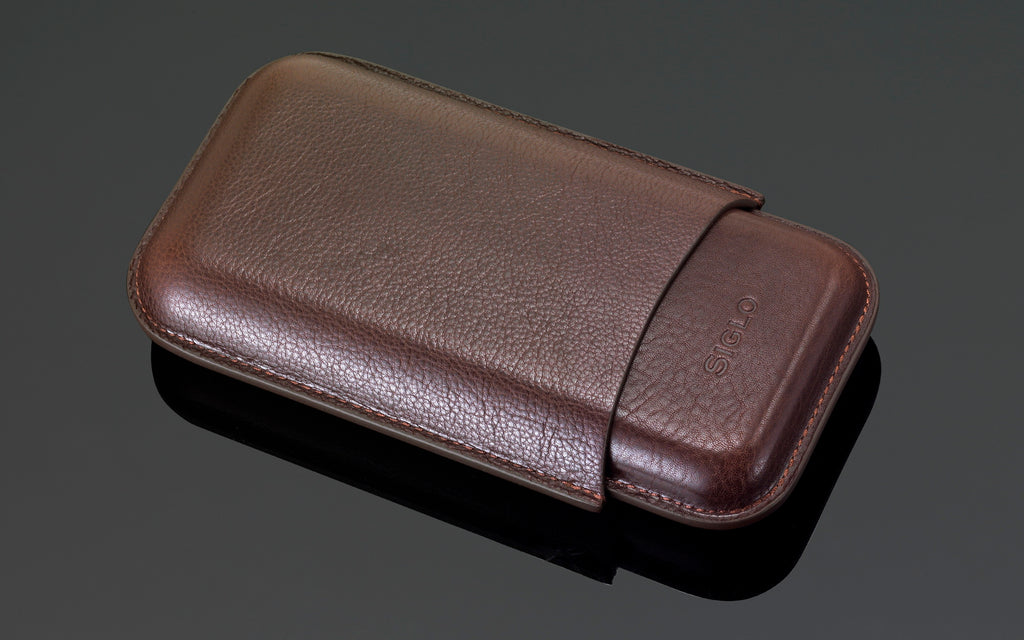 SIGLO Leather Cigar Case - Dark Brown 10012585D