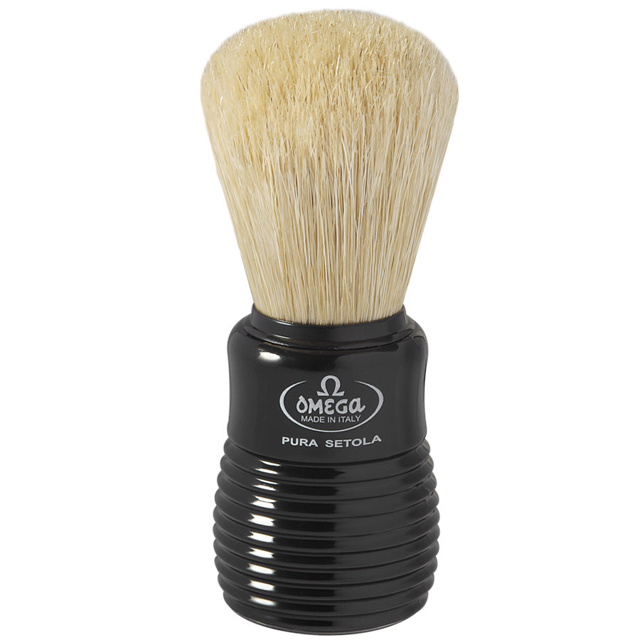 Omega Omega Pure bristle shaving brush with plastic handle - Black
