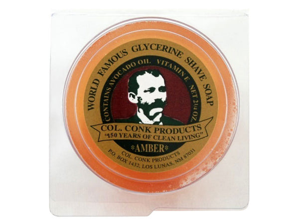 Colonel Conk Amber Glycerin Shave Soap (64g/2.25oz)