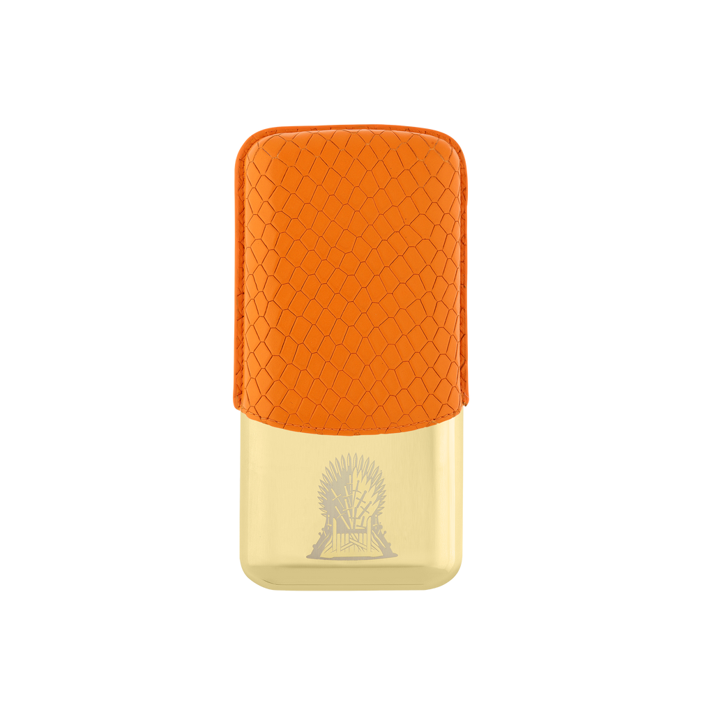S.T. Dupont 3 cigar Leather case Game of Thrones Fire Orange 183043