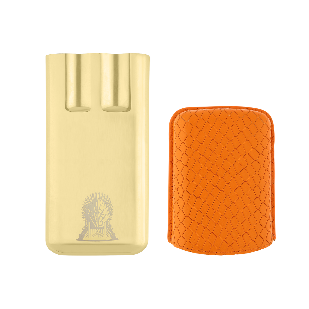 S.T. Dupont 3 cigar Leather case Game of Thrones Fire Orange 183043
