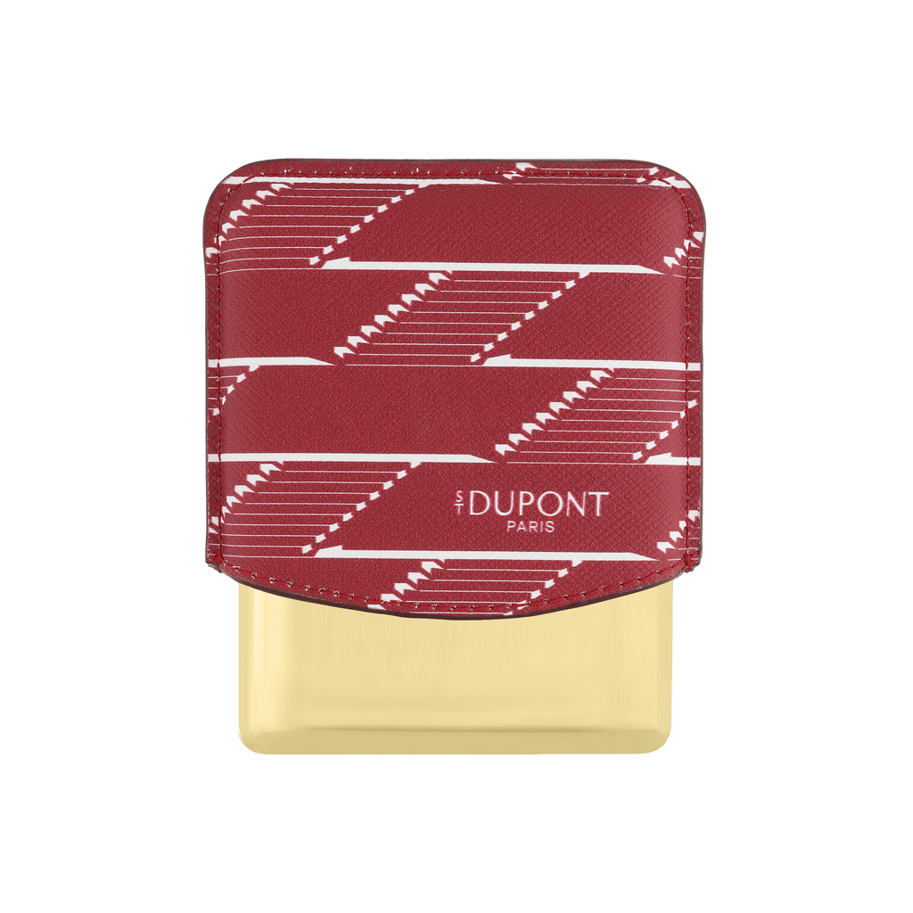 S.T. Dupont Cigarette Case Coated Canvas Monogram 1872 Burgundy 183178