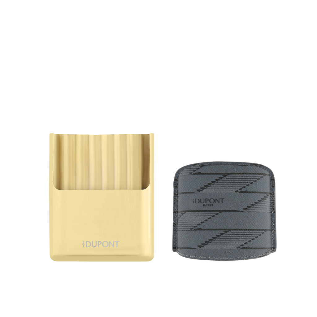 S.T. Dupont Cigarette Case Coated Canvas Monogram 1872 Black 183179