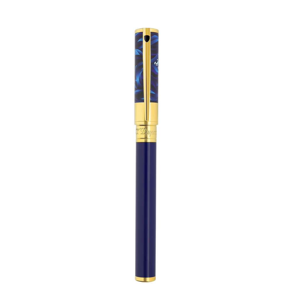 S.T. Dupont D-INITIAL ROLLERBALL BLUE & GOLD PEN KOI FISH  262005