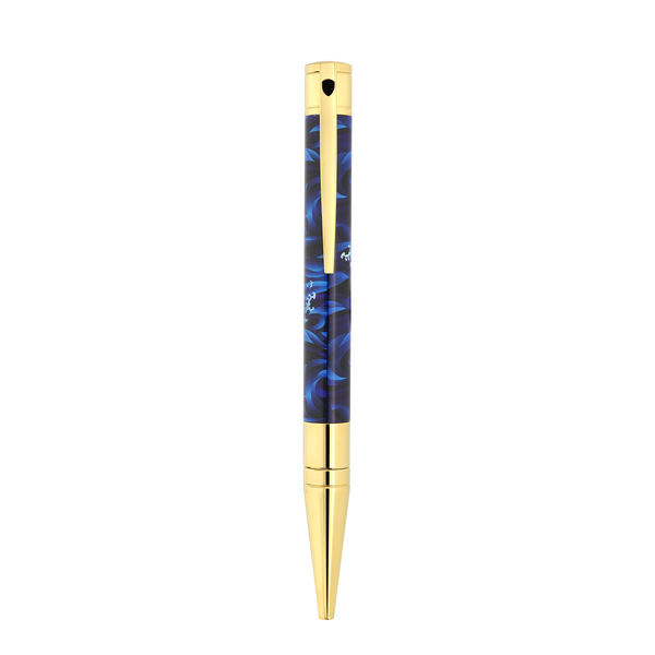 S.T. Dupont D-INITIAL BALLPOINT PEN BLUE & GOLD KOI FISH -  265005