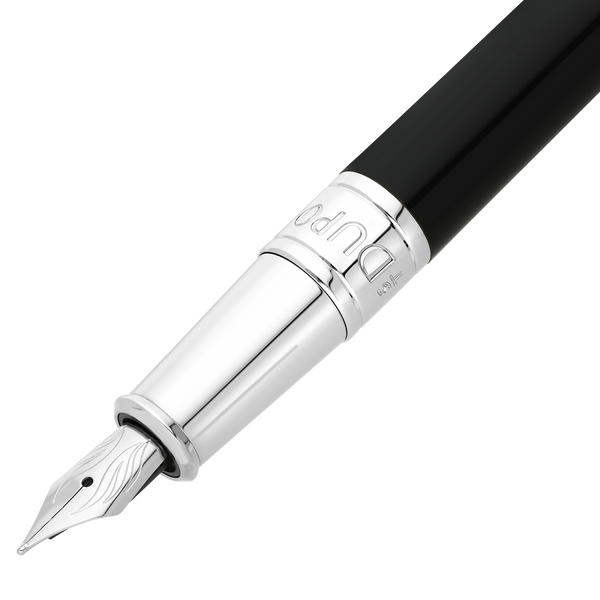 S.T. Dupont WI Initial Fountain Pen Black/Chrome 270200
