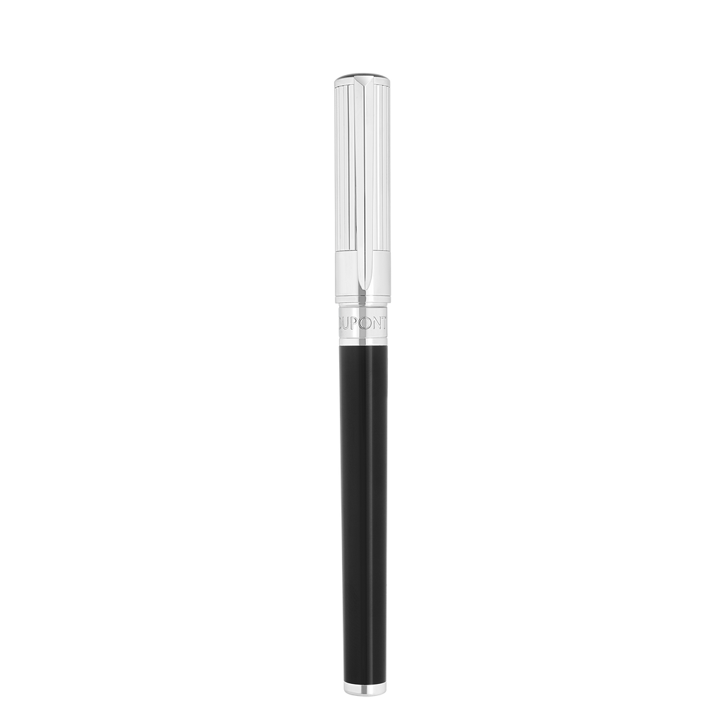 S.T. Dupont WI Initial Fountain Pen Black/Silver 270201