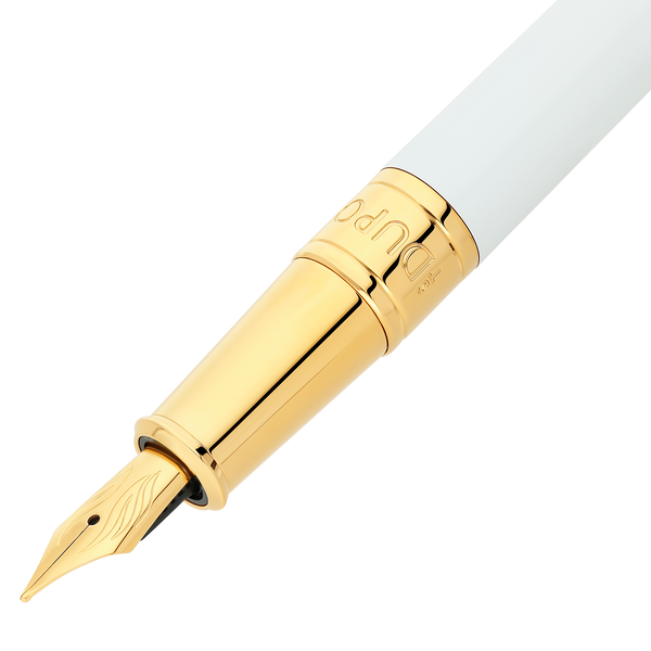 S.T. Dupont WI Initial Fountain Pen White/Gold 270217