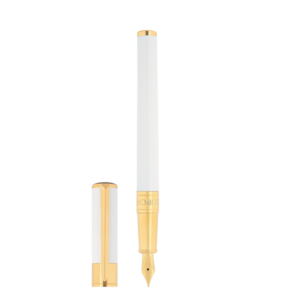 S.T. Dupont WI Initial Fountain Pen White/Gold 270217